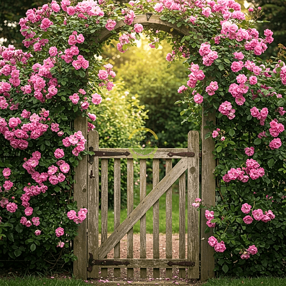 2 Adet 3 Yaş Pembe Renkli Isparta Sarmaşık Gül Fidanı Paketi