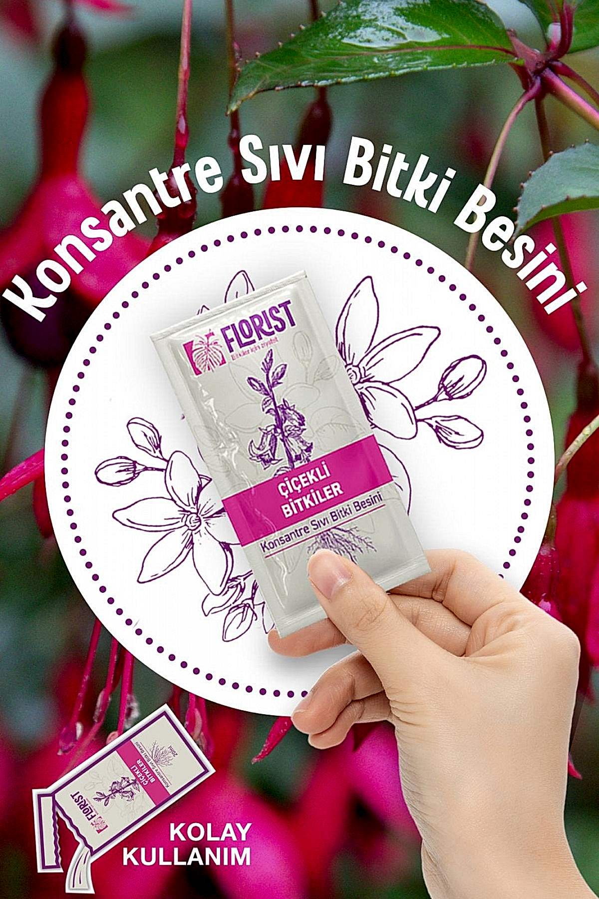 Florist Çiçekli Bitkiler Sıvı Konsantre Bitki Besini
