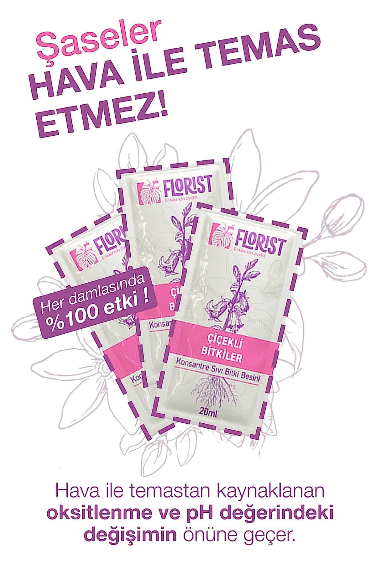 Florist Çiçekli Bitkiler Sıvı Konsantre Bitki Besini