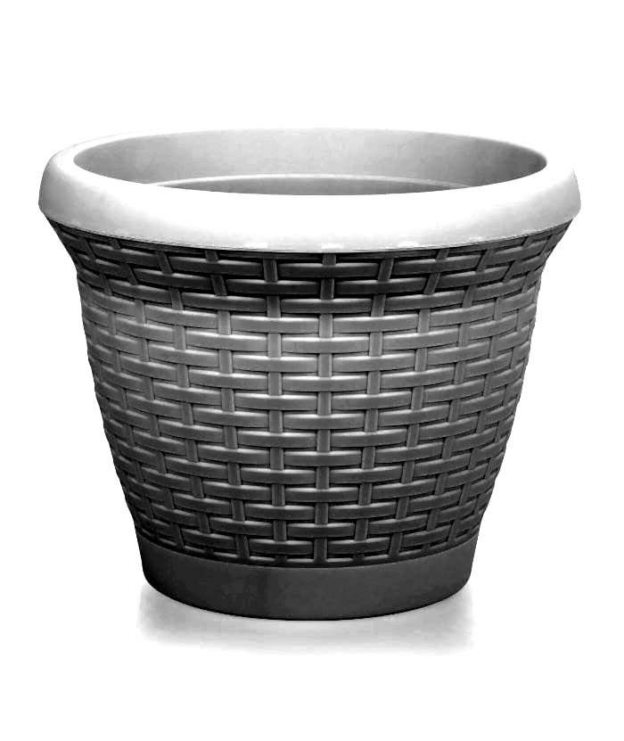 Hasır Saksı 25 LT - Beyaz Renk