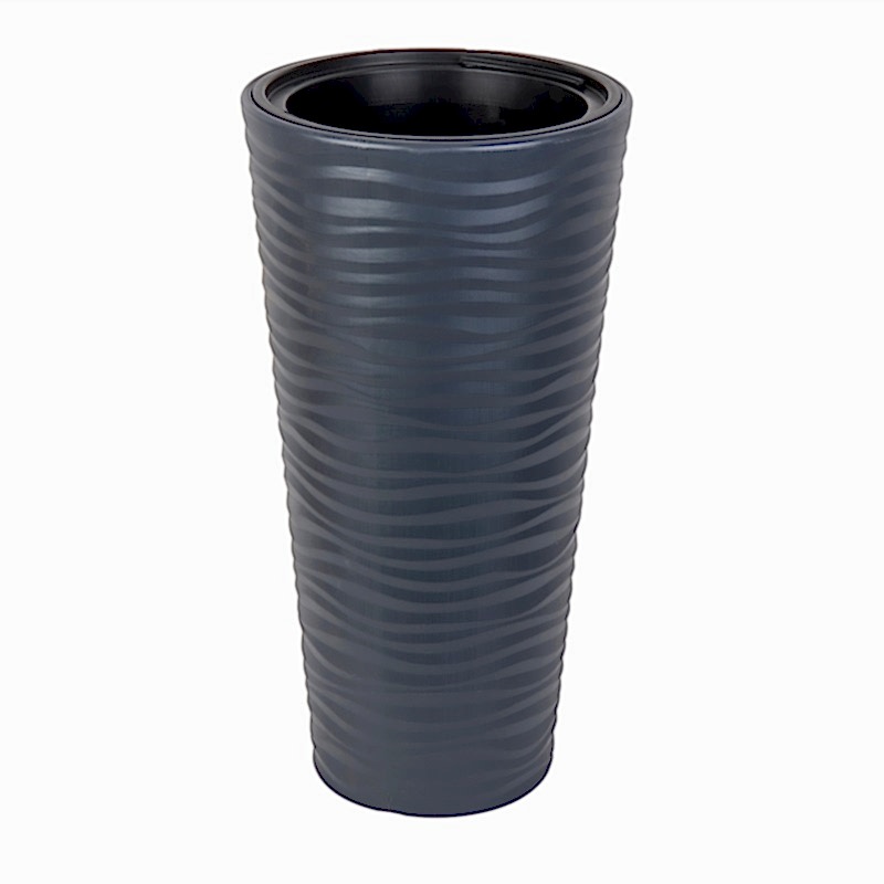 Kumsal Vazo Saksı 13,7 LT - Antrasit Renk