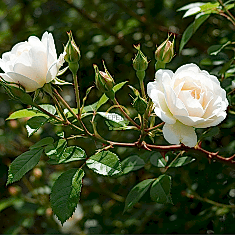 3 Yaş Beyaz Renk Sarmaşık Gül Fidanı