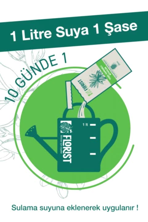 Florist Yeşil Yapraklı Bitkiler Sıvı Konsantre Bitki Besini