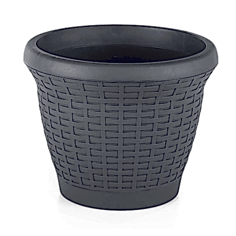 Hasır Saksı 10 LT - Antrasit Renk