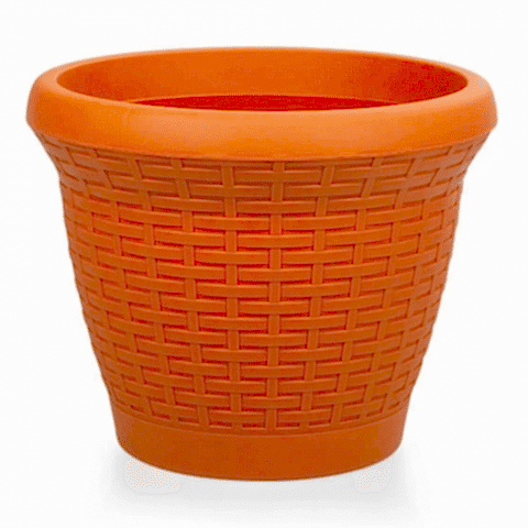 Hasır Saksı 10 LT - Kiremit Renk