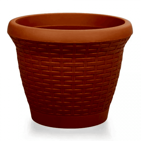 Hasır Saksı 42 LT - Kiremit Renk