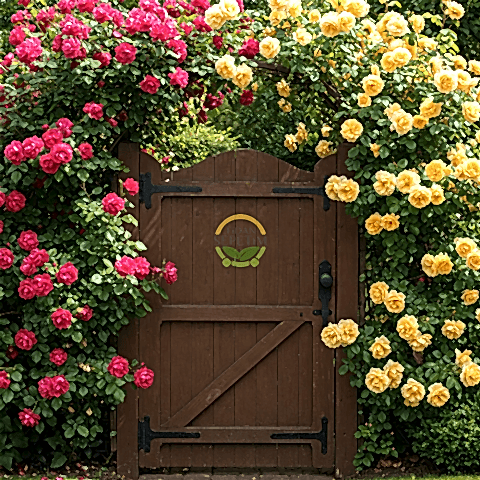 Kırmızı ve Sarı Renkli Sarmaşık Gül Fidanı Paketi