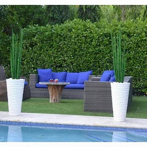 Kumsal Vazo Saksı 13,7 LT - Antrasit Renk