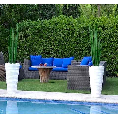 Kumsal Vazo Saksı 13,7 LT - Beyaz Renk