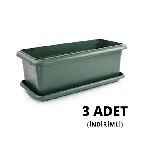 Villa Bahçe Saksı 62 LT - Yeşil Renk (3 ADET)