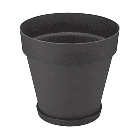 Yalı Saksı Drenajlı 23 LT - Antrasit Renk